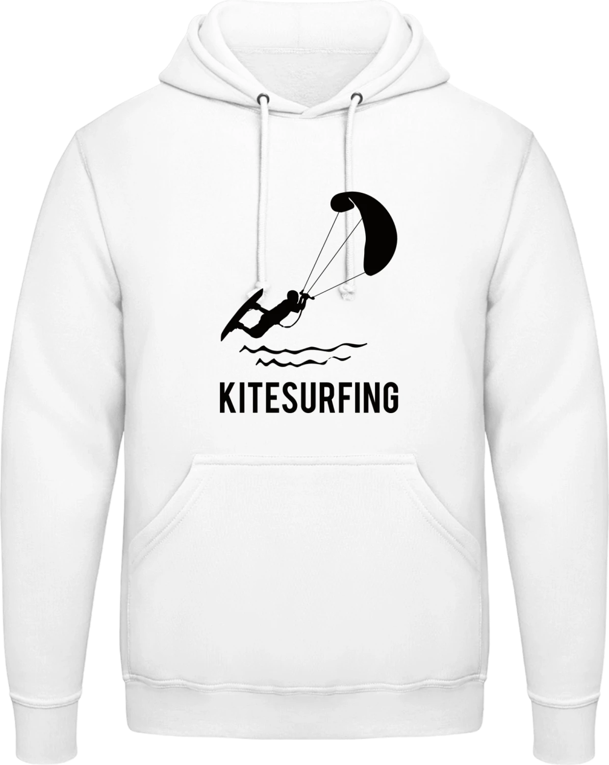 Kitesurfing Logo - Arctic white AWDis man hoodie - Front