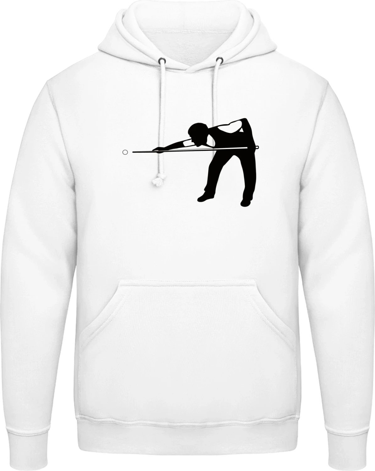 Snooker Player - Arctic white AWDis man hoodie - Front