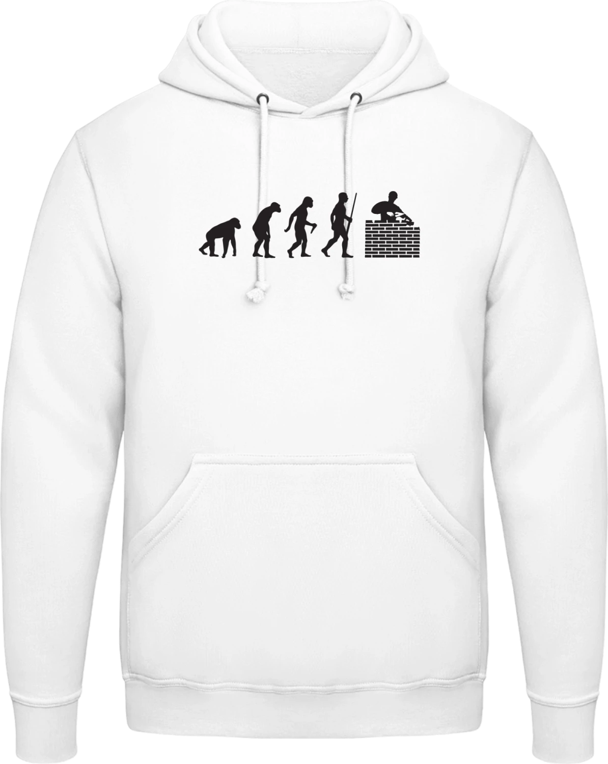 Bricklayer Evolution - Arctic white AWDis man hoodie - Front