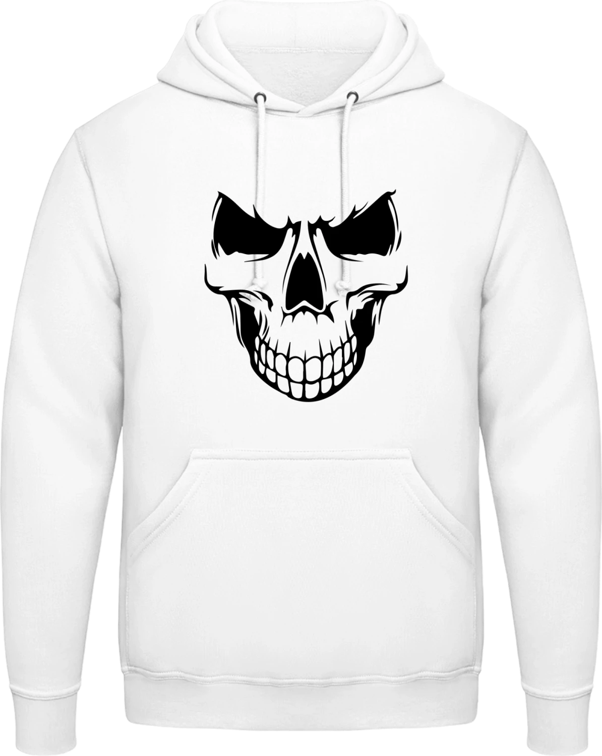 Skull Effect - Arctic white AWDis man hoodie - Front