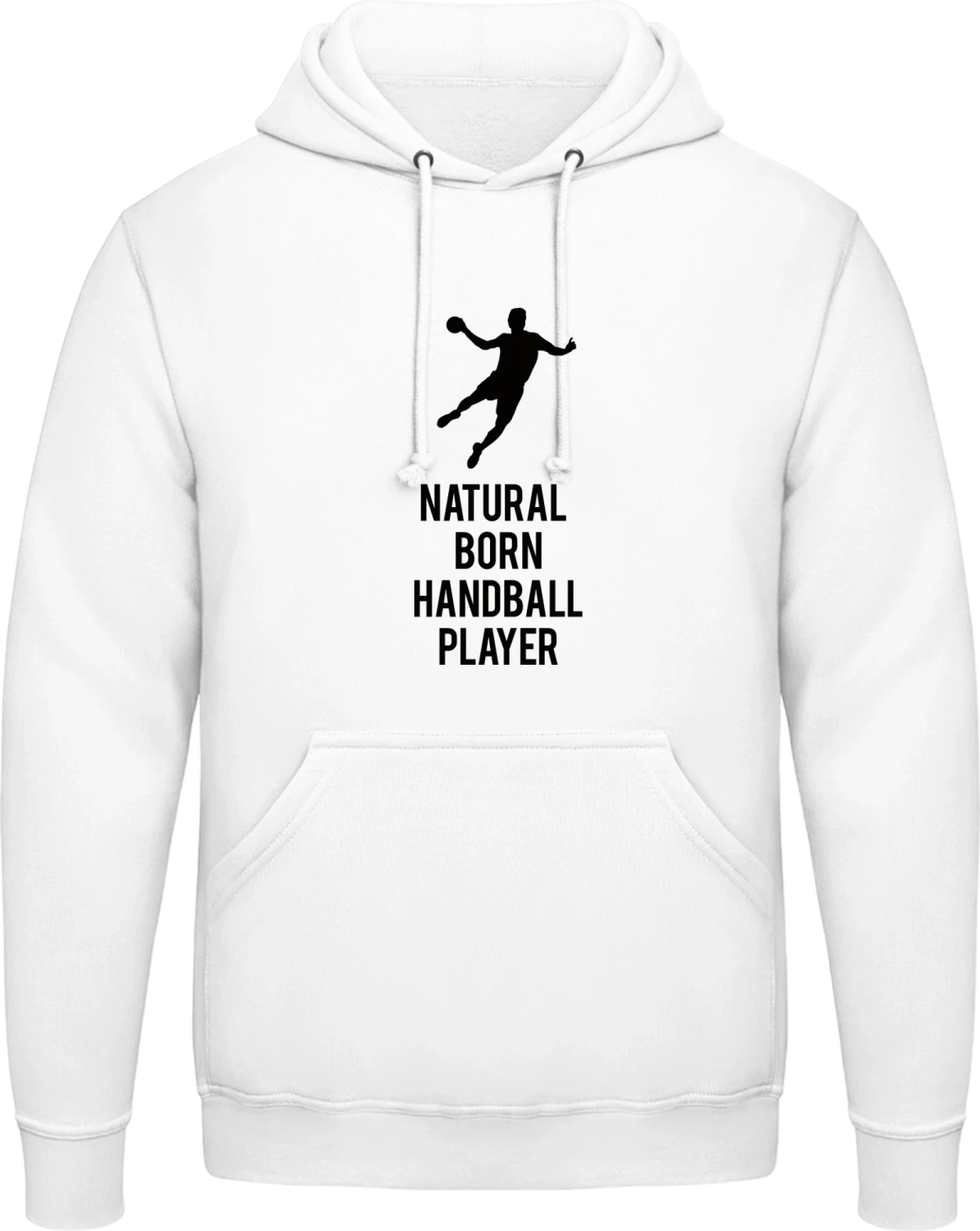 Natural Born Handball Player - Arctic white AWDis man hoodie - Front