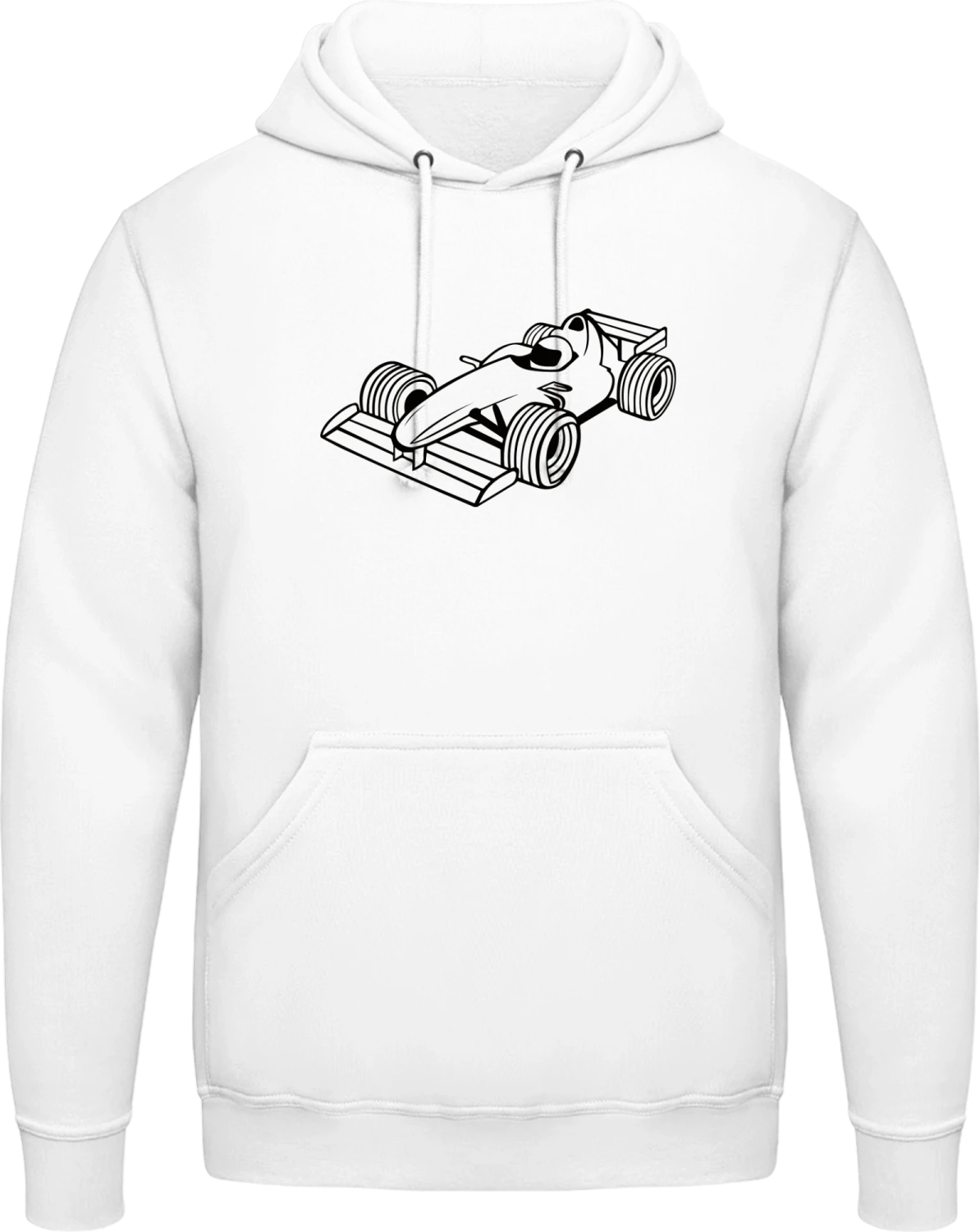 Formula 1 Racing Car - Arctic white AWDis man hoodie - Front