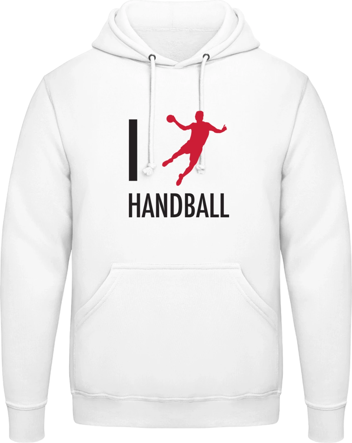 I Love Handball - Arctic white AWDis man hoodie - Front