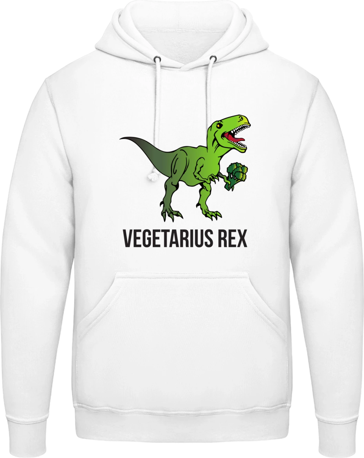 Vegetarius Rex - Arctic white AWDis man hoodie - Front