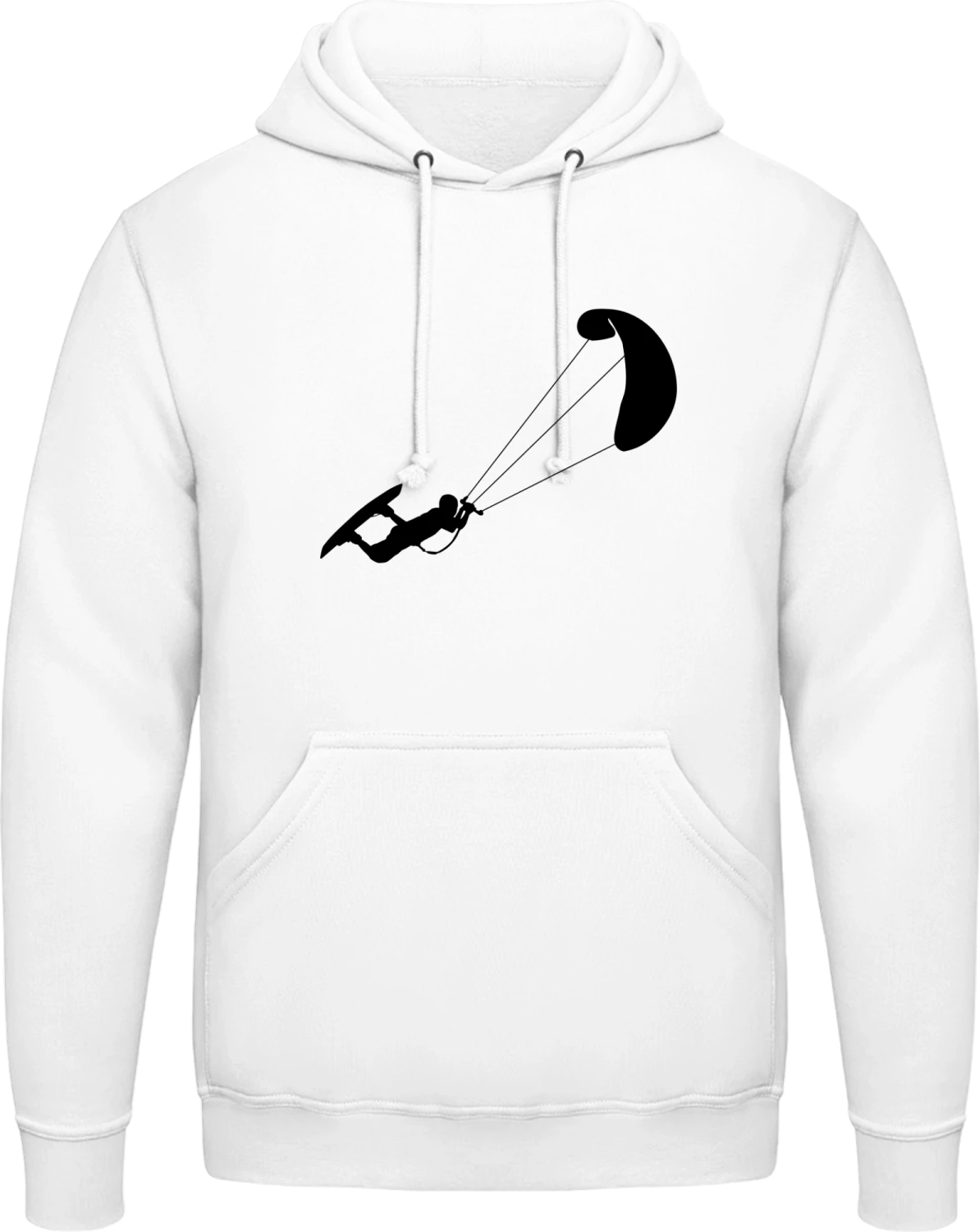 Kitesurfing - Arctic white AWDis man hoodie - Front