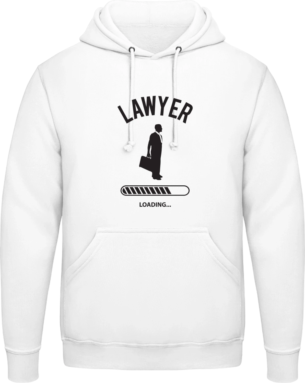 Lawyer Loading - Arctic white AWDis man hoodie - Front