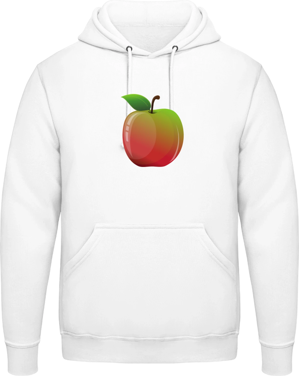 Apfel - Arctic white AWDis man hoodie - Front