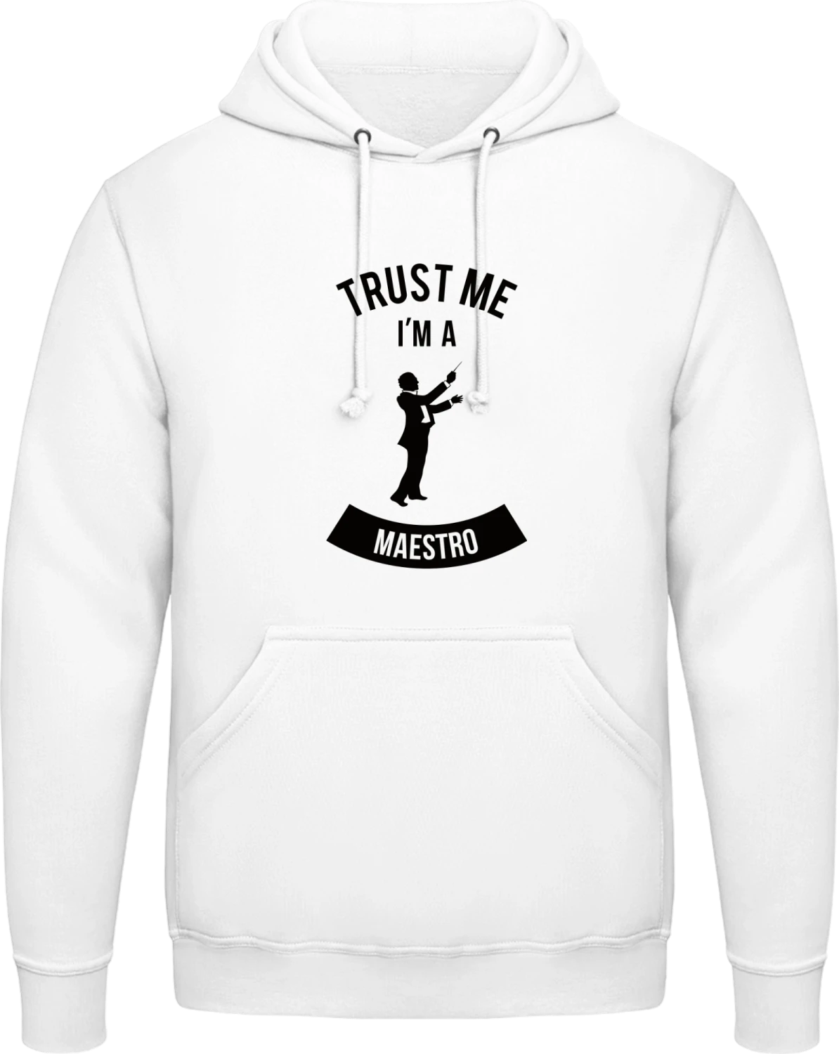 Trust Me I'm A Maestro - Arctic white AWDis man hoodie - Front