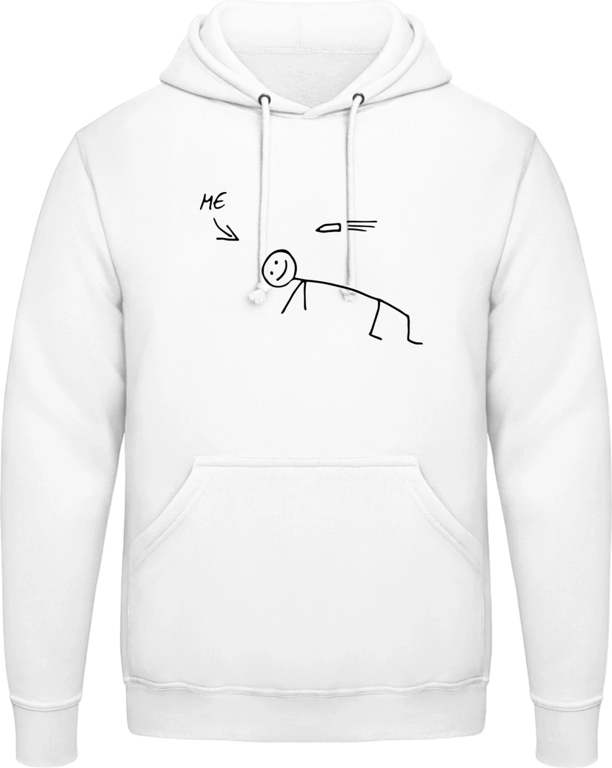 Me Matrix Super Hero - Arctic white AWDis man hoodie - Front