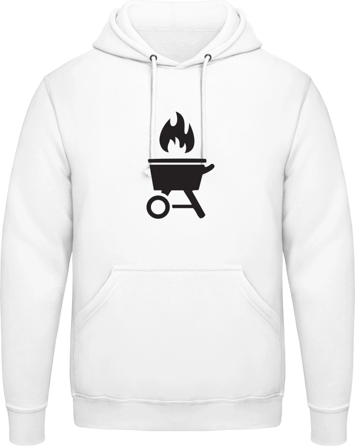 Grill BBQ - Arctic white AWDis man hoodie - Front