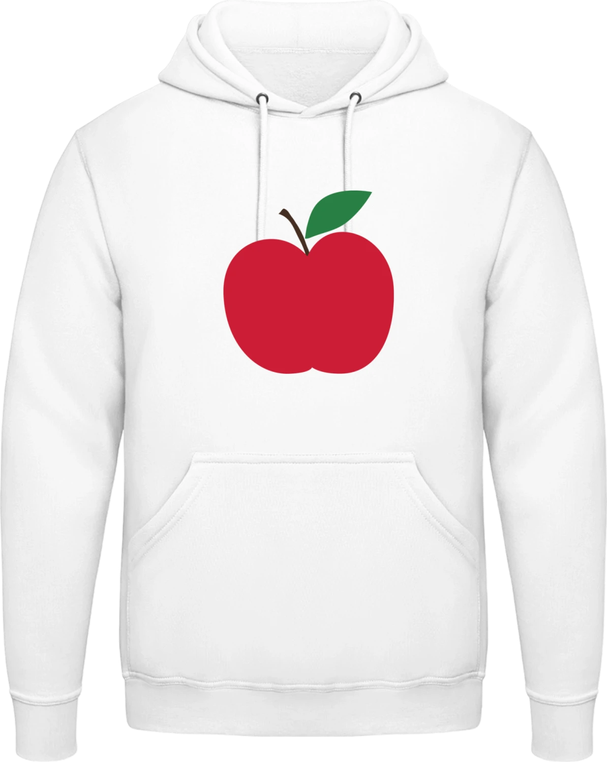 Apple Illustration - Arctic white AWDis man hoodie - Front