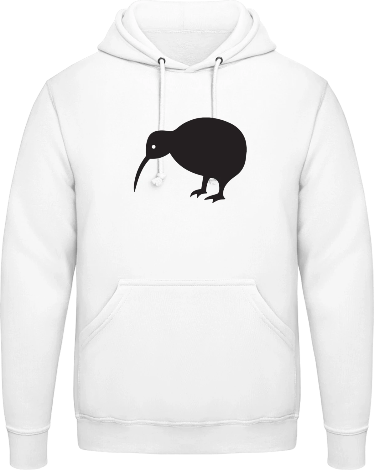 Kiwi Bird - Arctic white AWDis man hoodie - Front