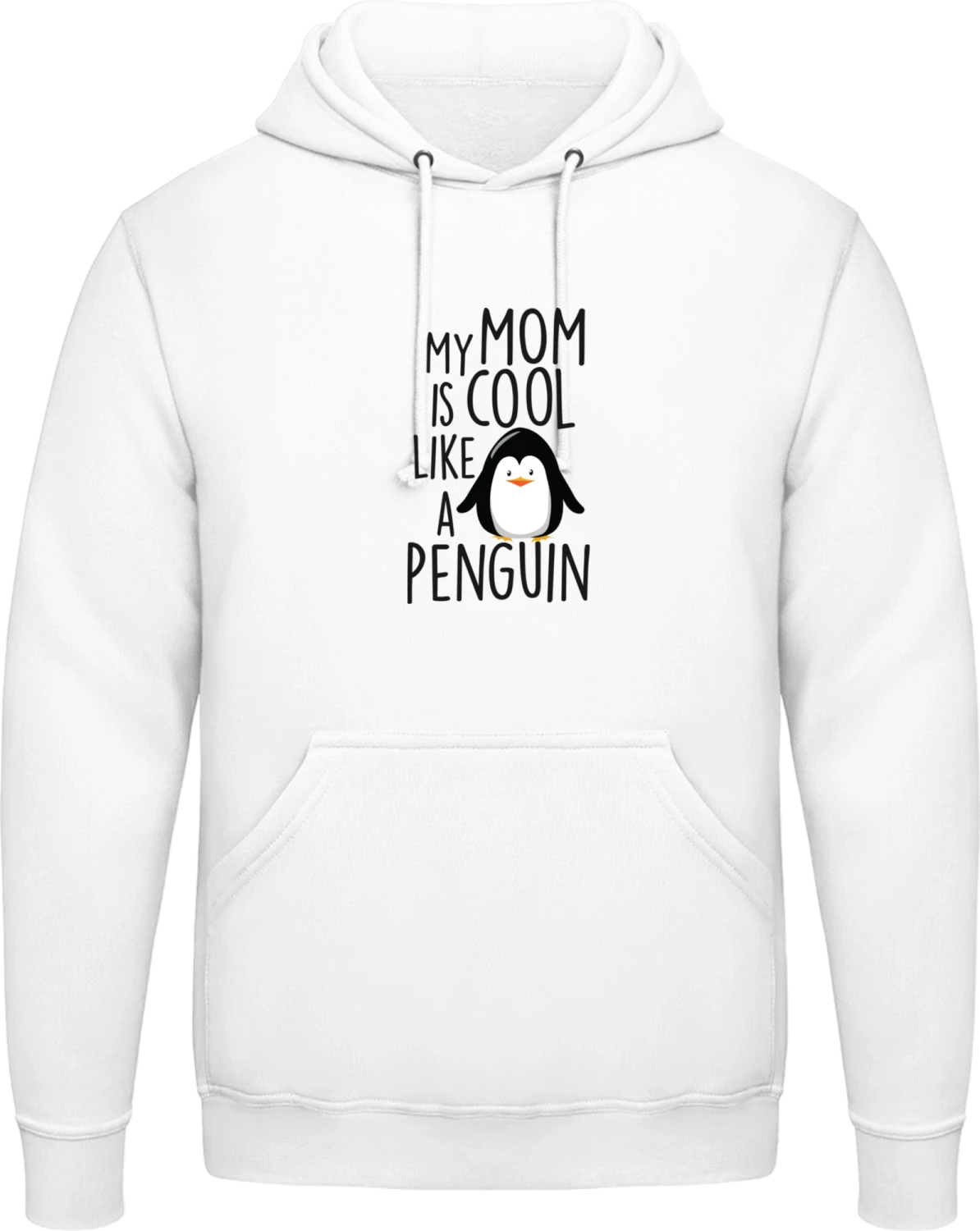 My Mom Is Cool Like A Penguin - Arctic white AWDis man hoodie - Front