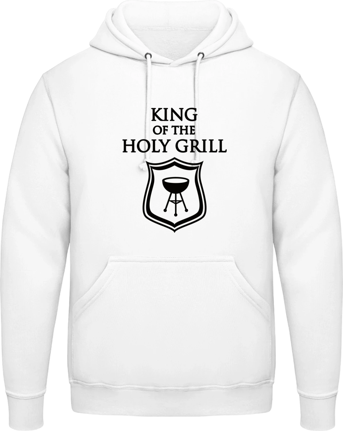 King Of The Holy Grill - Arctic white AWDis man hoodie - Front