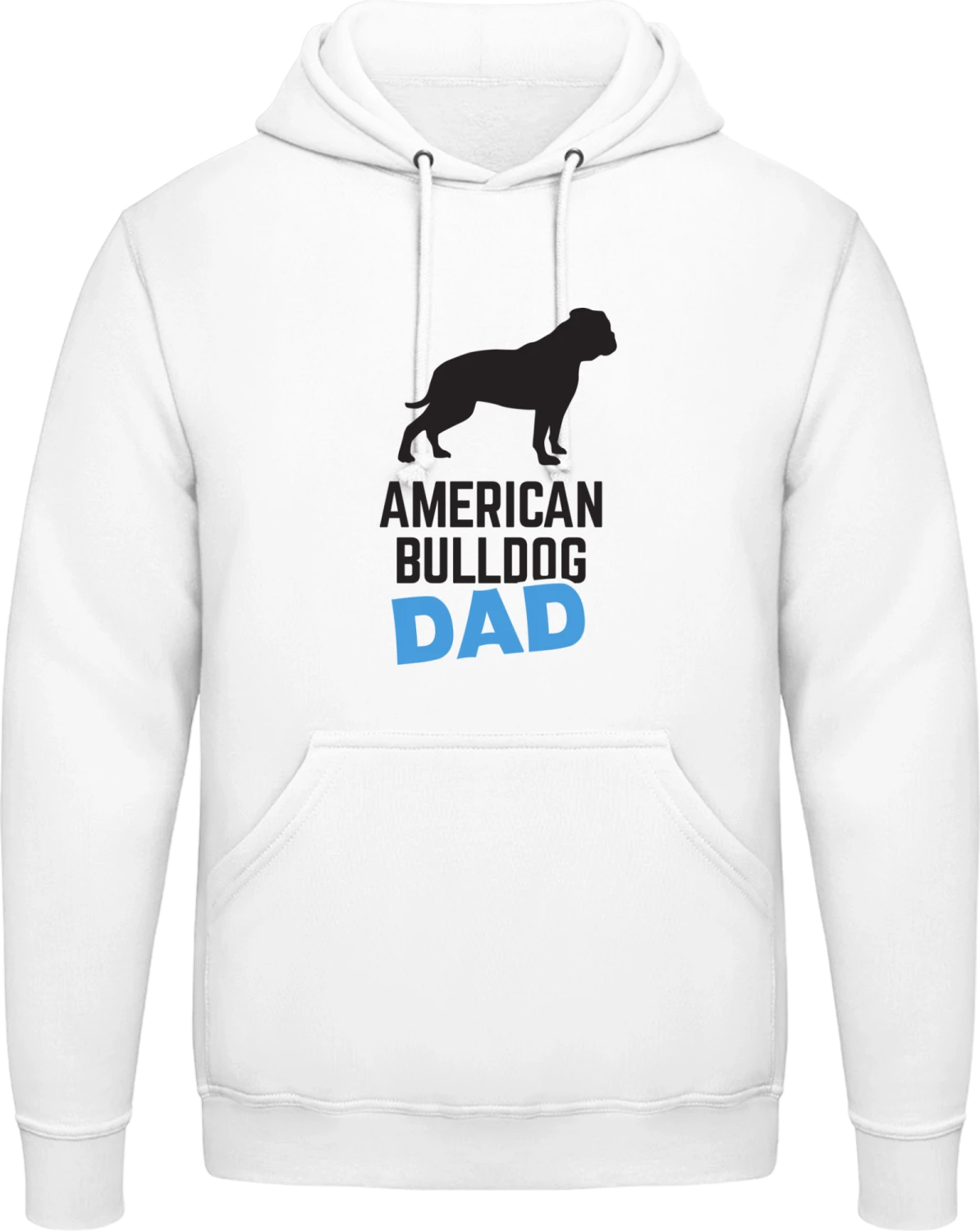 American Bulldog Dad - Arctic white AWDis man hoodie - Front