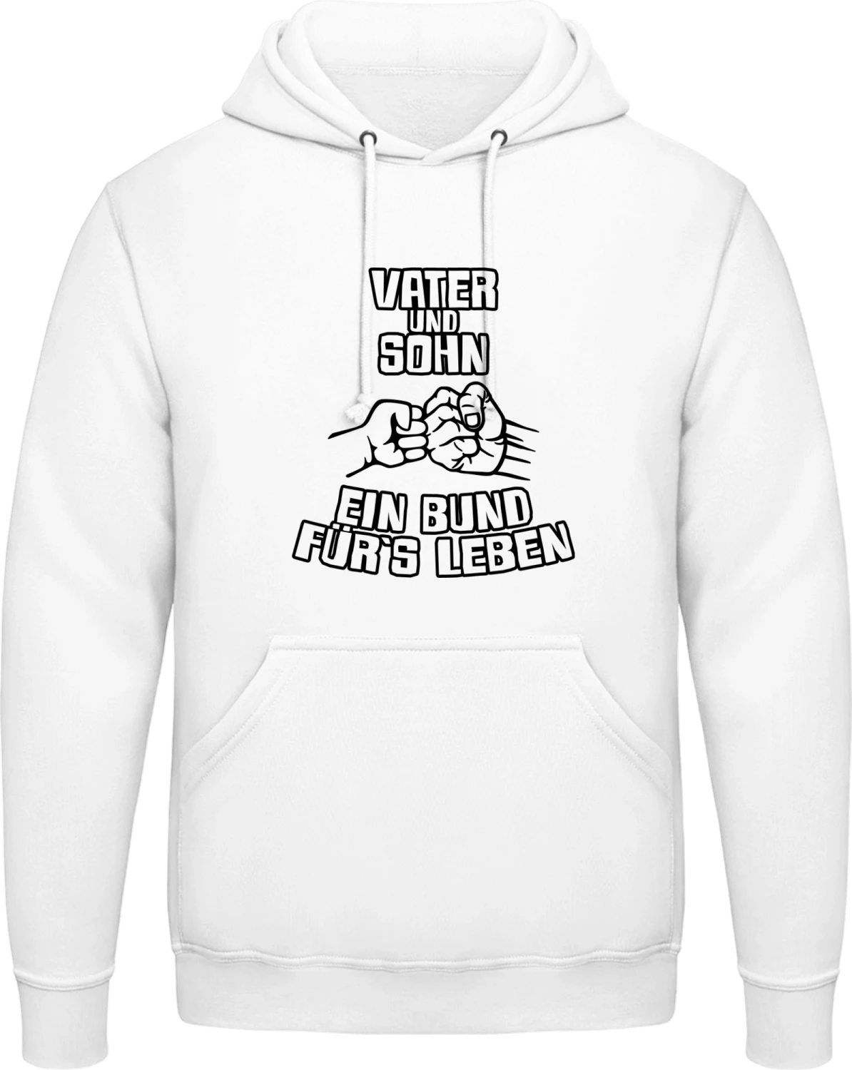 Vater und Sohn ein Bund fürs Leben - Arctic white AWDis man hoodie - Front