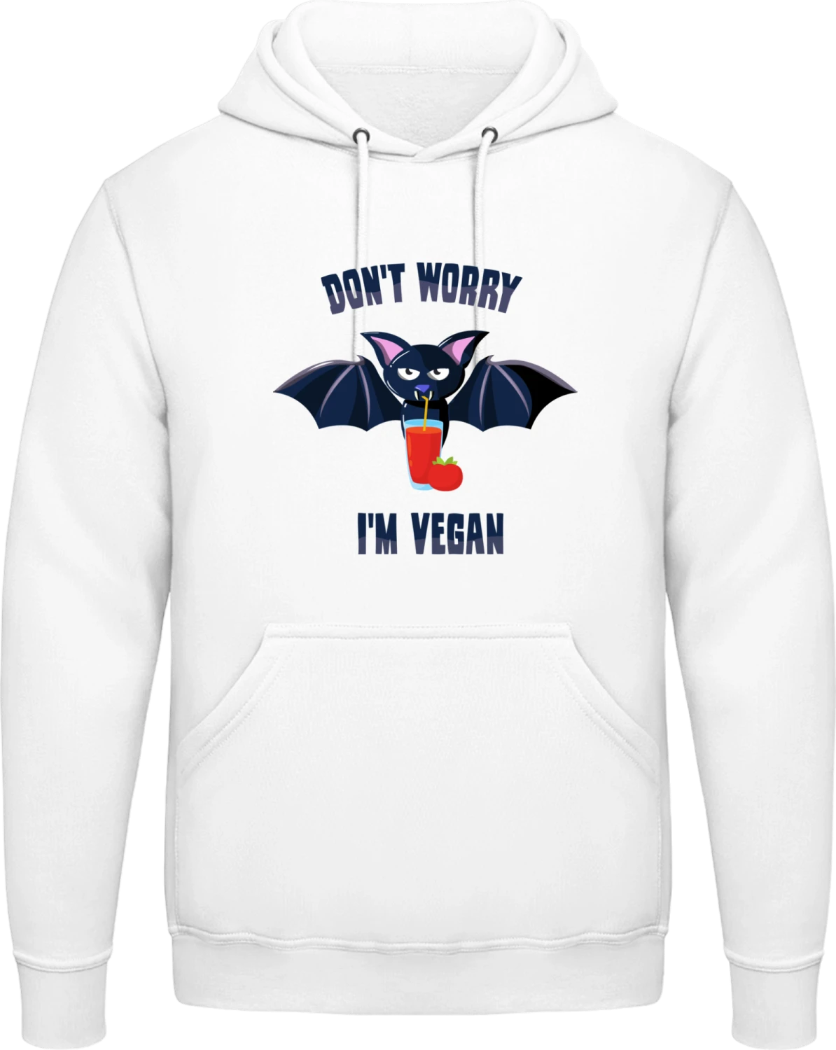 Don´t Worry I´m Vegan - Arctic white AWDis man hoodie - Front