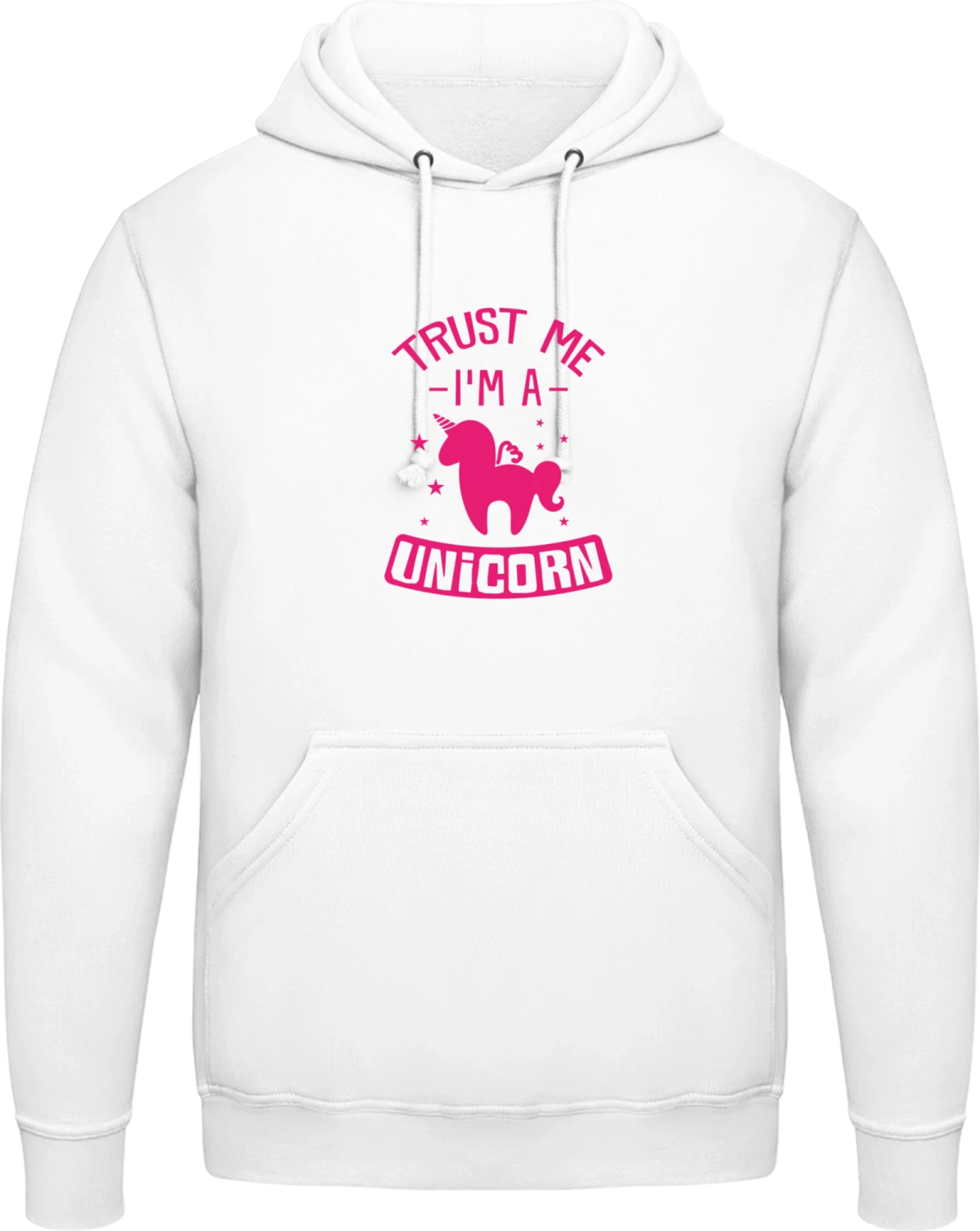 Trust Me I'm A Unicorn - Arctic white AWDis man hoodie - Front