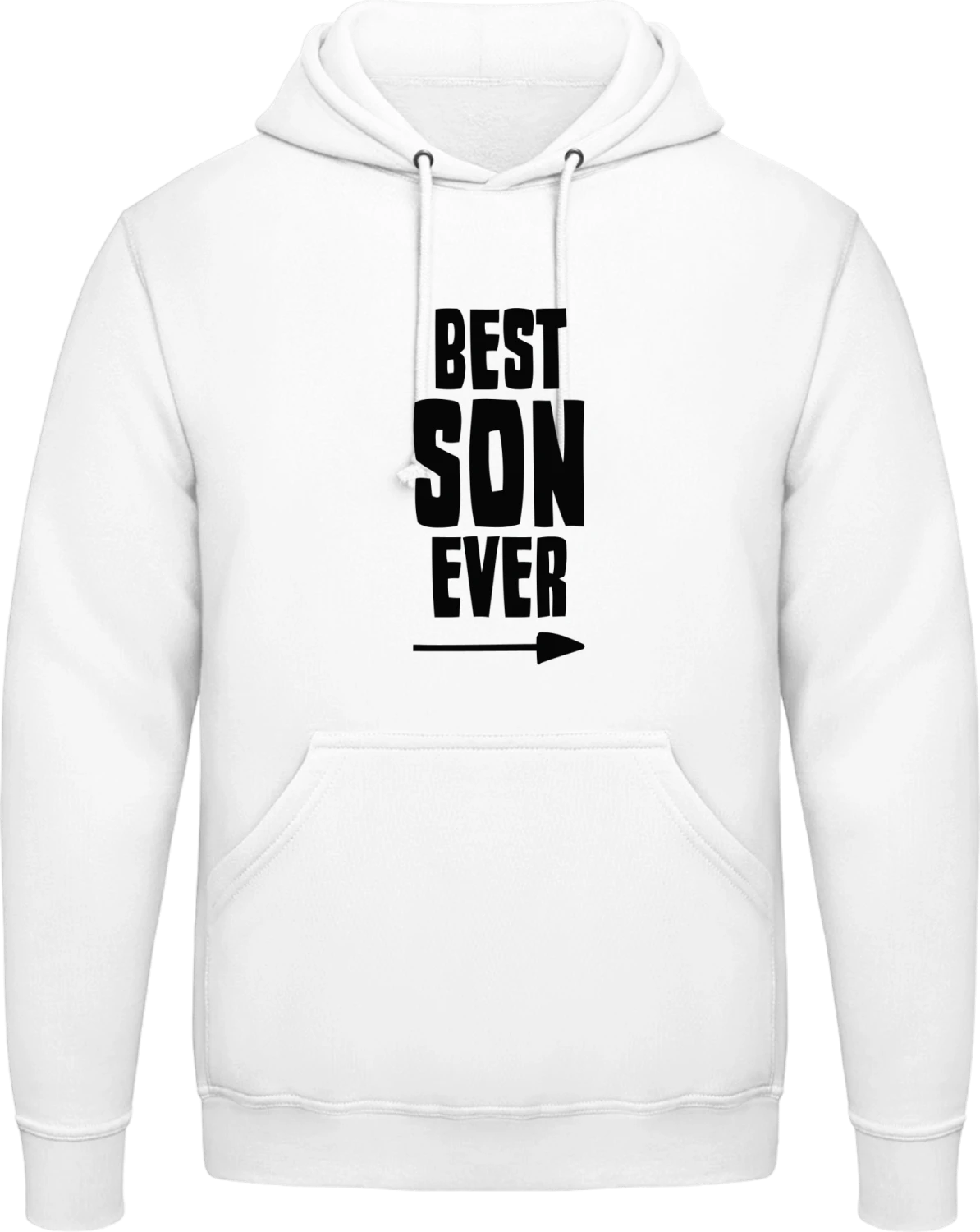 Best Son Ever - Arctic white AWDis man hoodie - Front