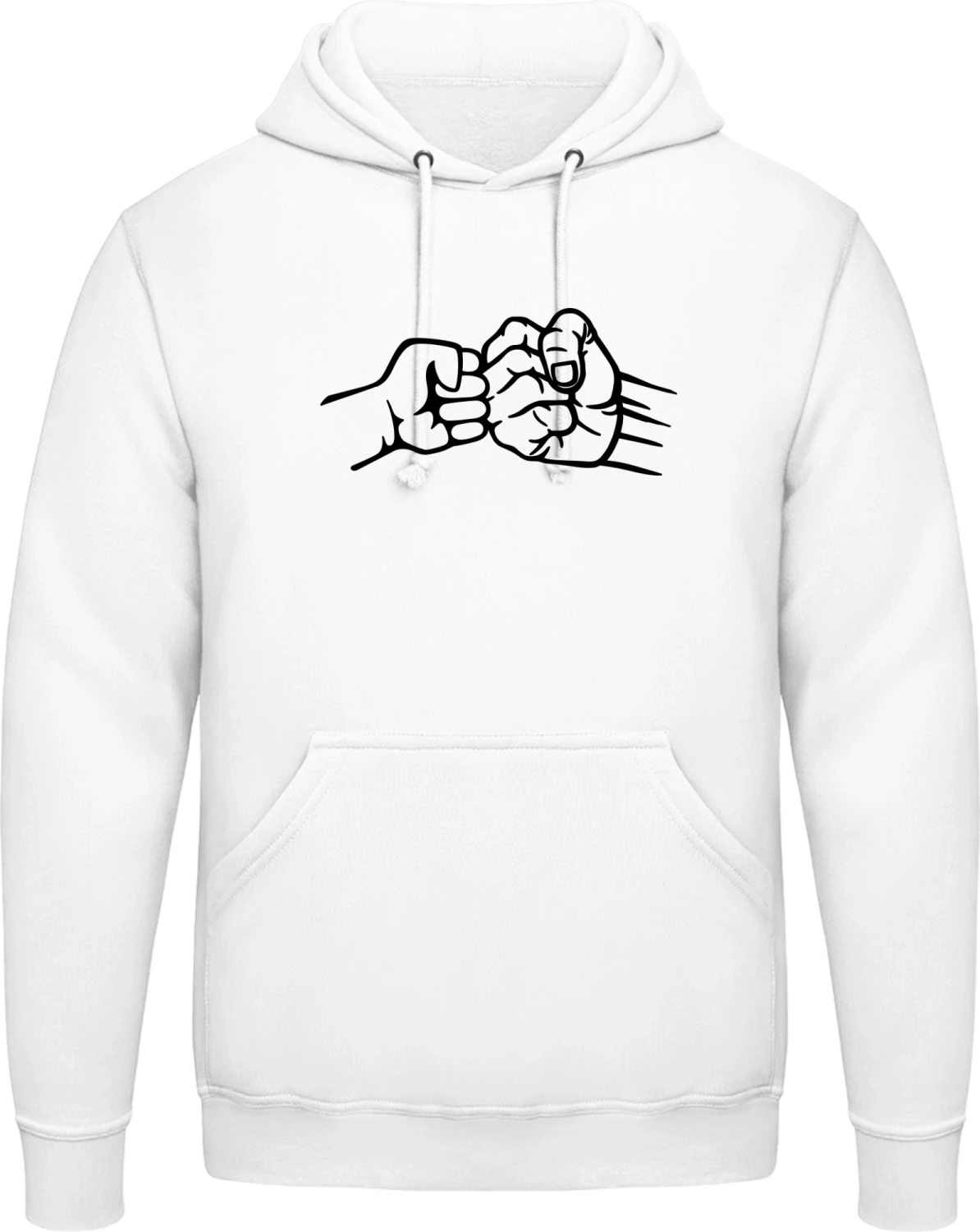 Father And Son - Arctic white AWDis man hoodie - Front