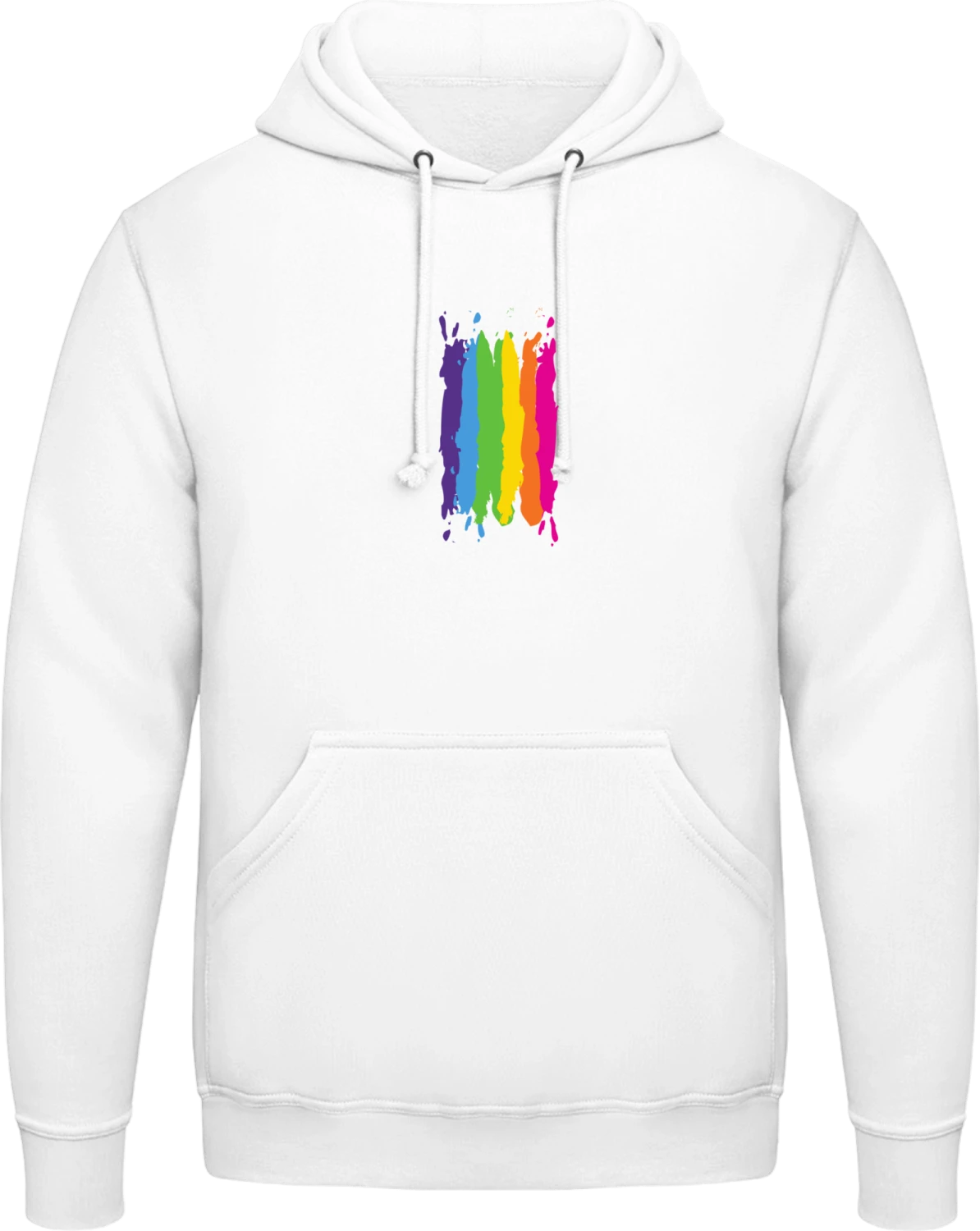 Acrylic Painted Rainbow - Arctic white AWDis man hoodie - Front