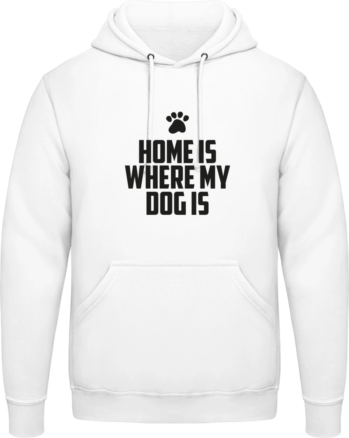 Home Is Where My Dog Is Illustration - Arctic white AWDis man hoodie - Front