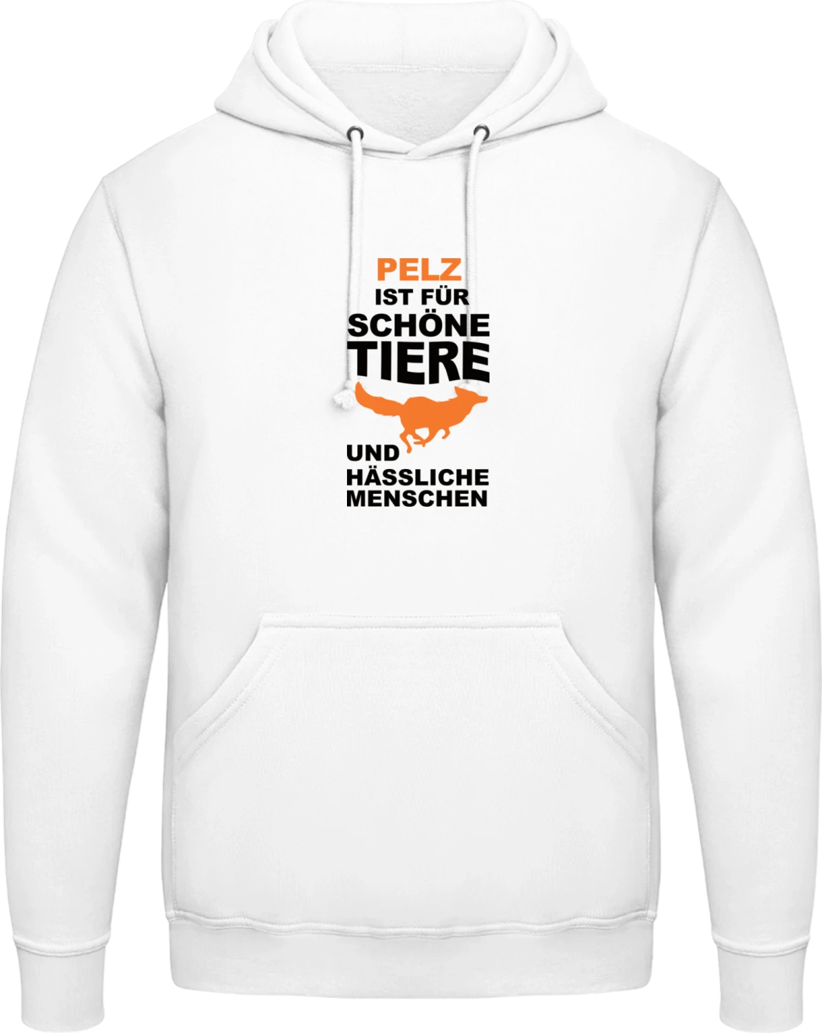 Pelz für schöne Tiere und hässliche Menschen - Arctic white AWDis man hoodie - Front