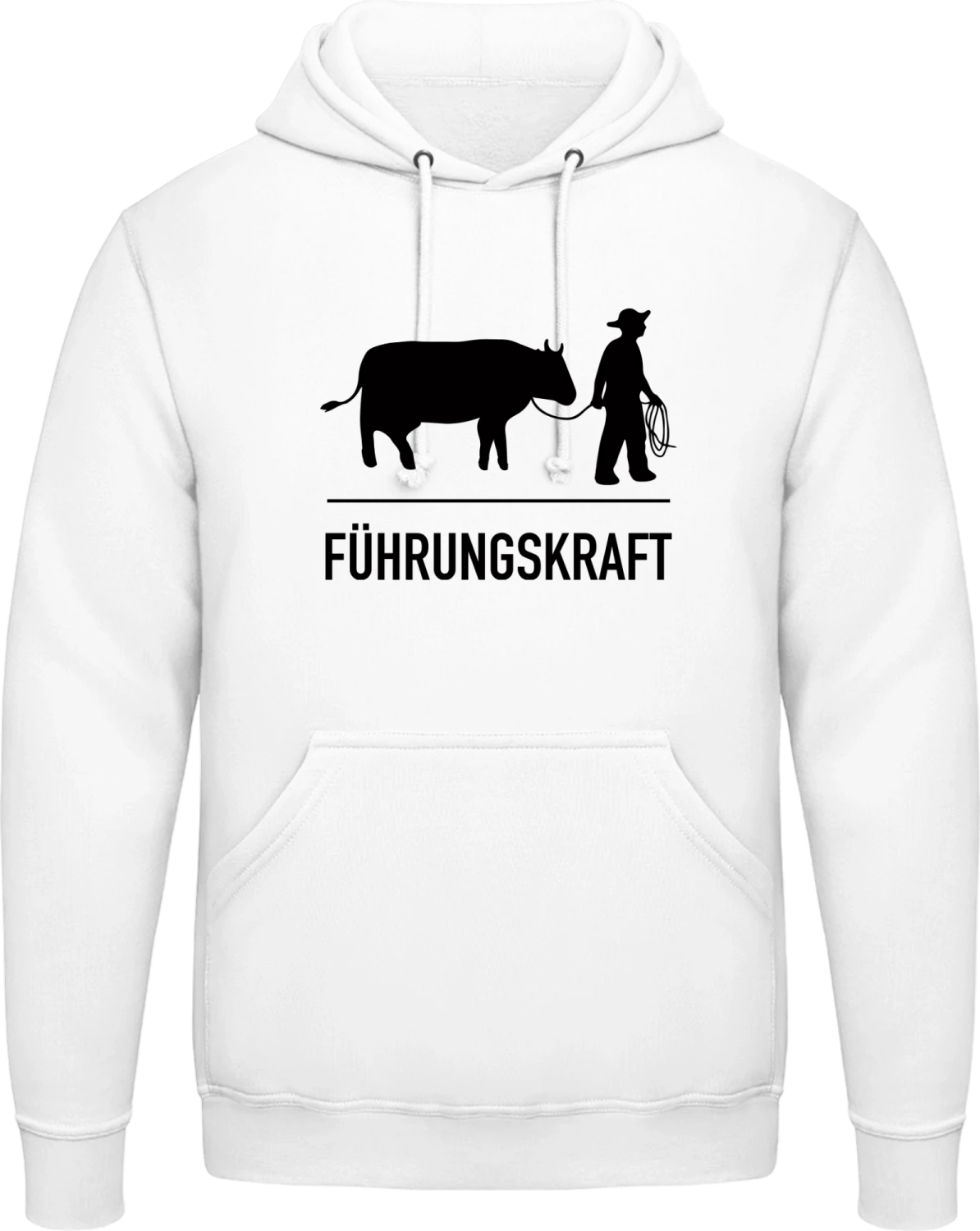 Führungskraft Kuh - Arctic white AWDis man hoodie - Front