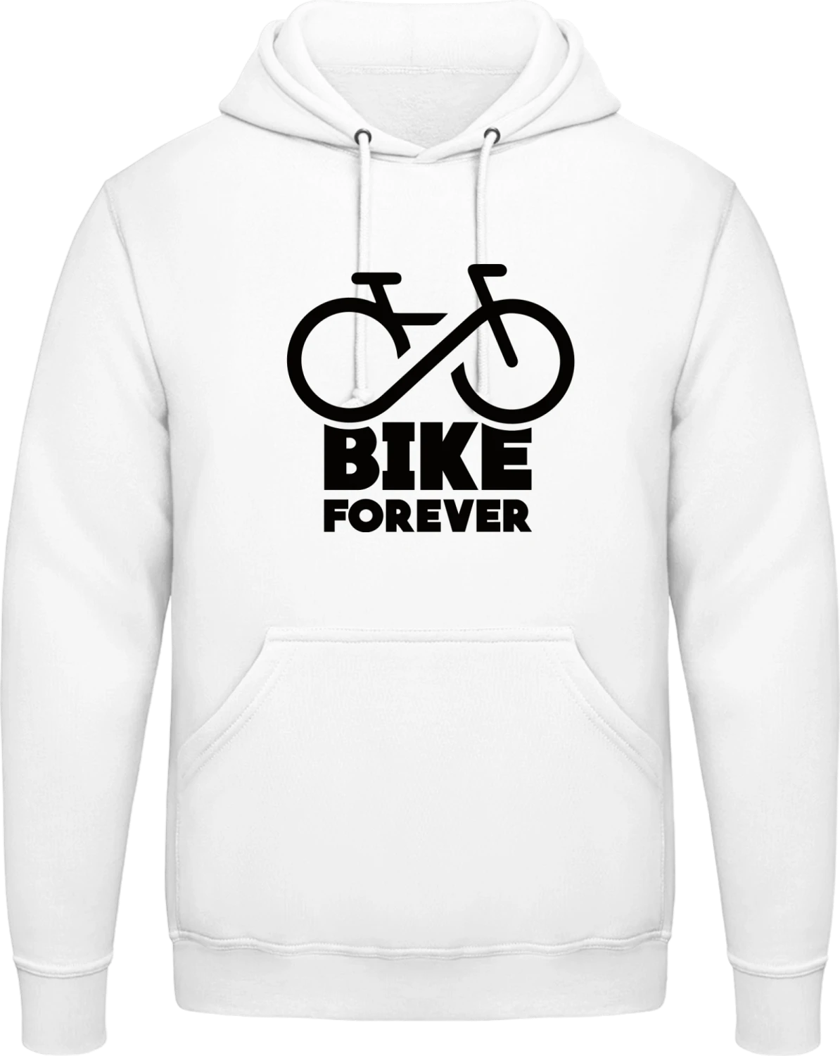 Bike Forever - Arctic white AWDis man hoodie - Front