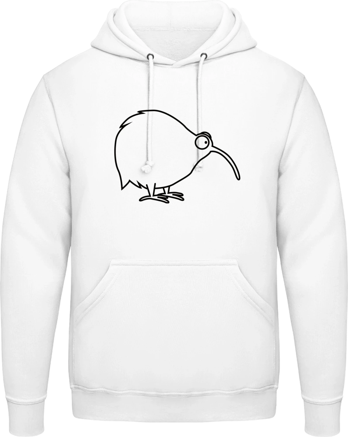 Kiwi Bird Outline - Arctic white AWDis man hoodie - Front