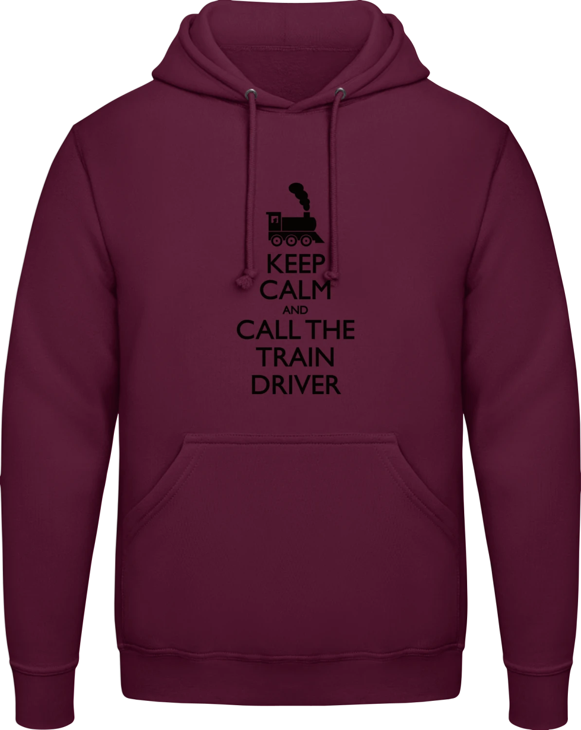 Keep Calm And Call The Train Driver - Burgundy AWDis man hoodie - Front