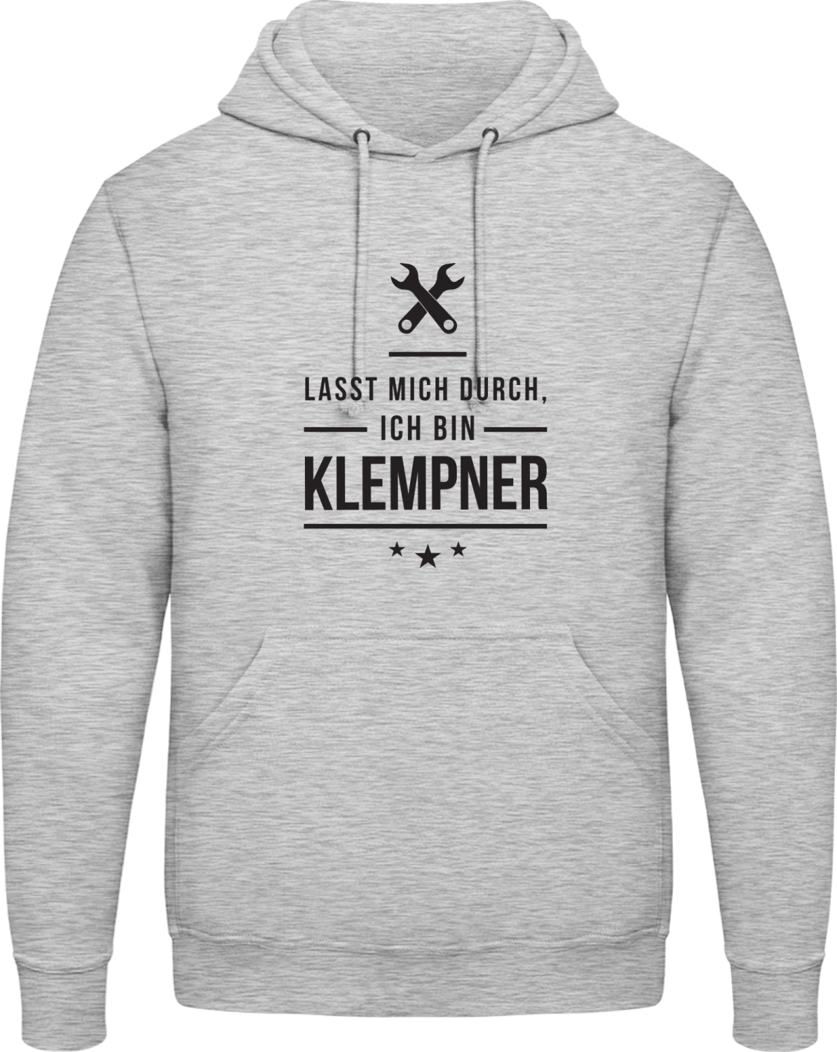 Lasst mich durch ich bin Klempner - Front_Heather Grey