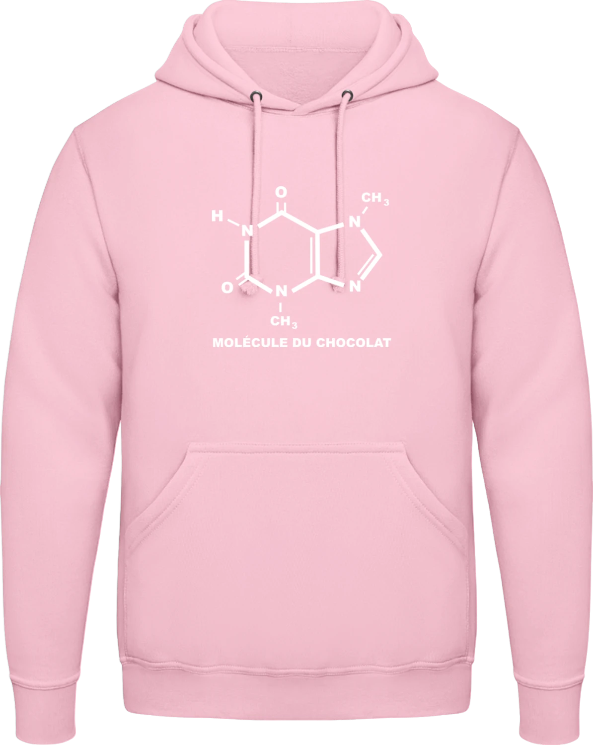 Chocolat - Baby pink AWDis man hoodie - Front