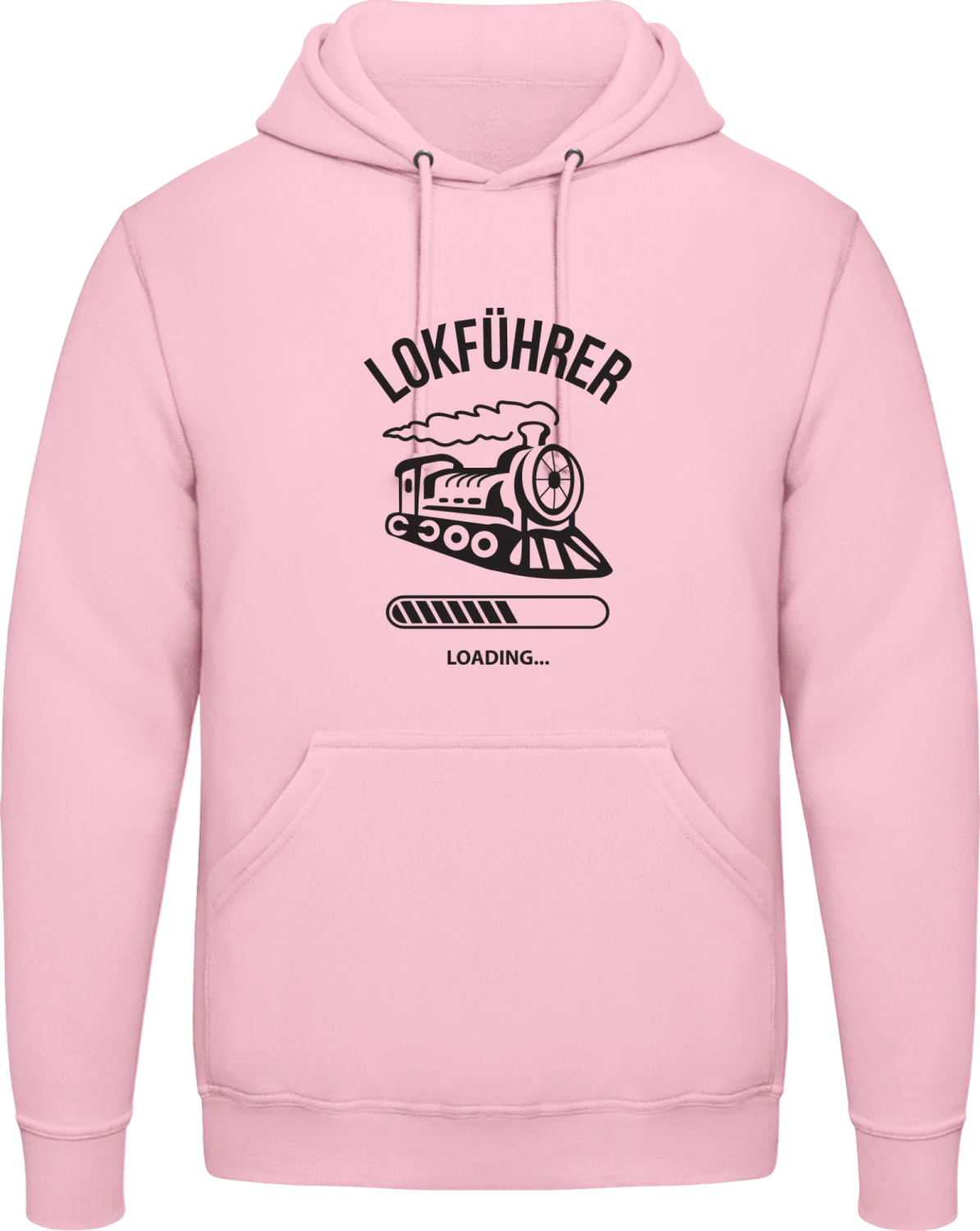 Lokführer Loading - Baby pink AWDis man hoodie - Front