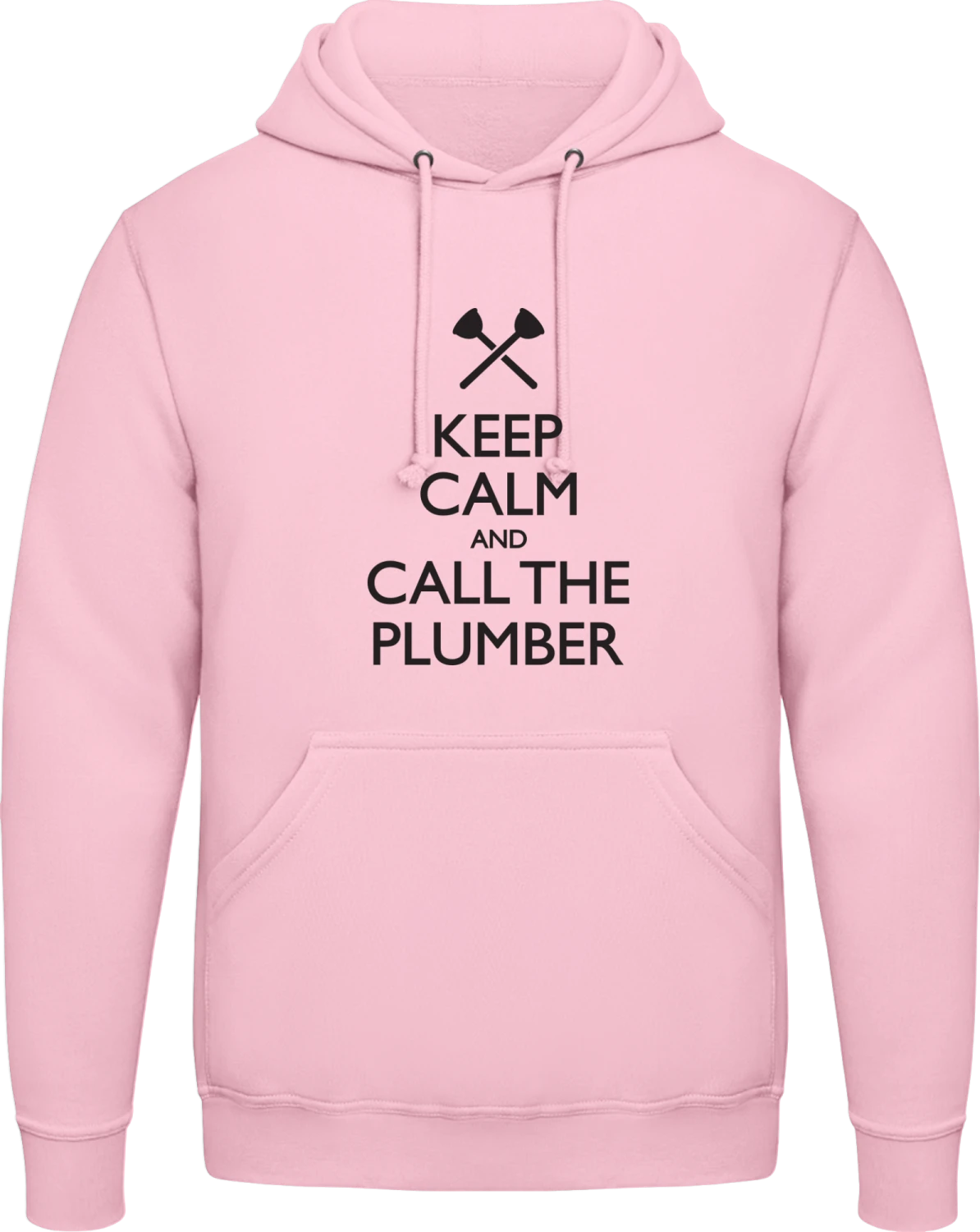 Keep Calm And Call The Plumber - Baby pink AWDis man hoodie - Front