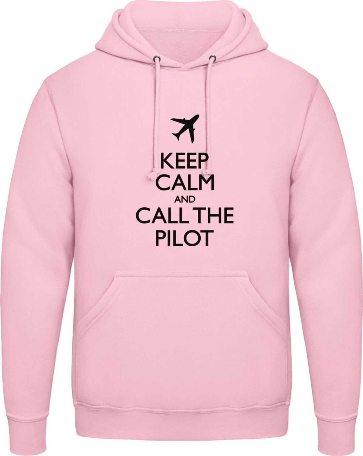 Keep Calm And Call The Pilot - Baby pink AWDis man hoodie - Front