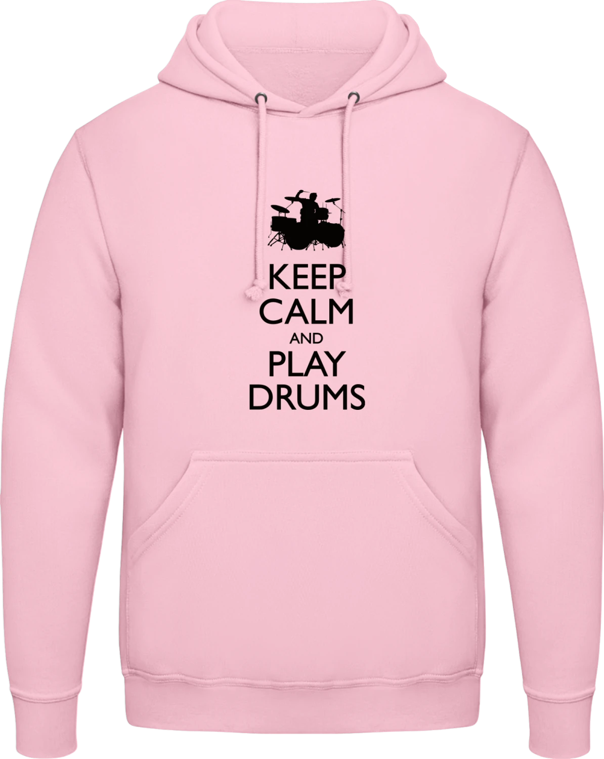 Keep Calm And Play Drums - Baby pink AWDis man hoodie - Front