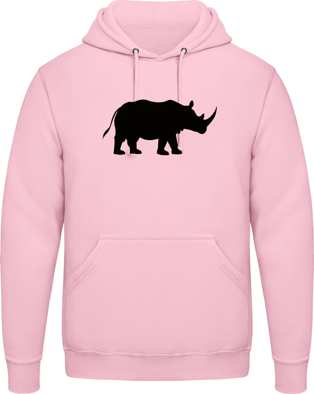 Rhino - Baby pink AWDis man hoodie - Front