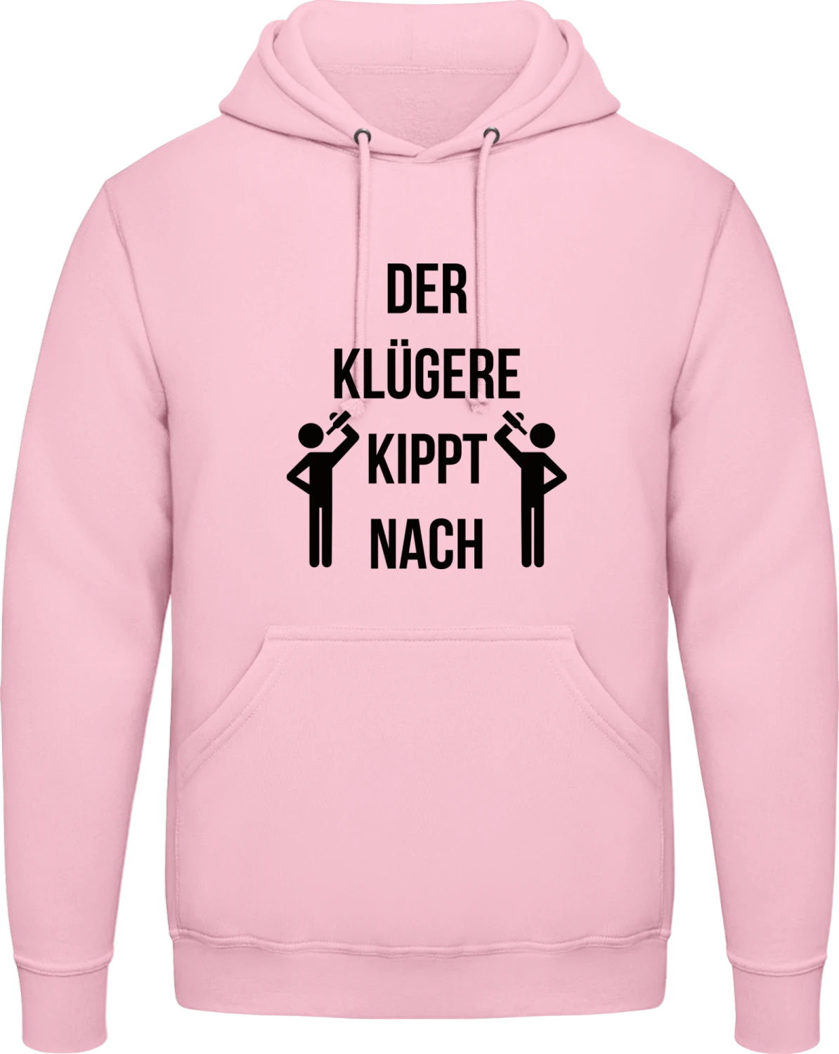 Der Klügere kippt nach - Baby pink AWDis man hoodie - Front