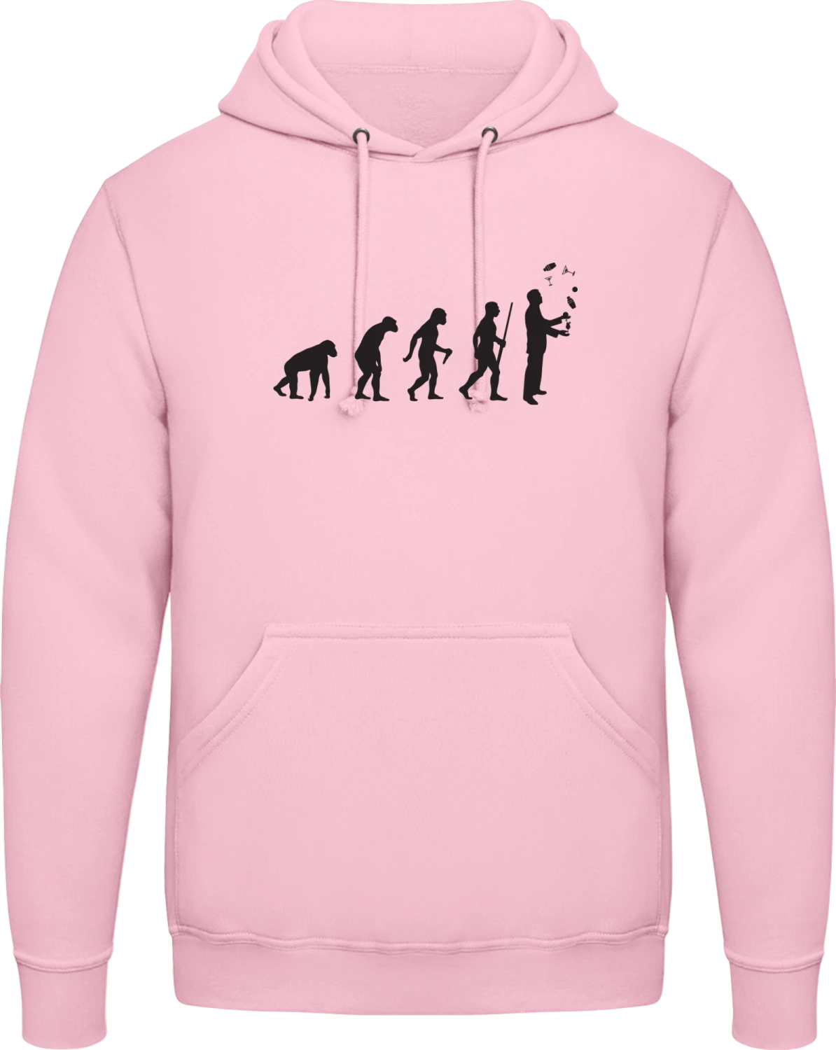 Barkeeper Evolution - Baby pink AWDis man hoodie - Front