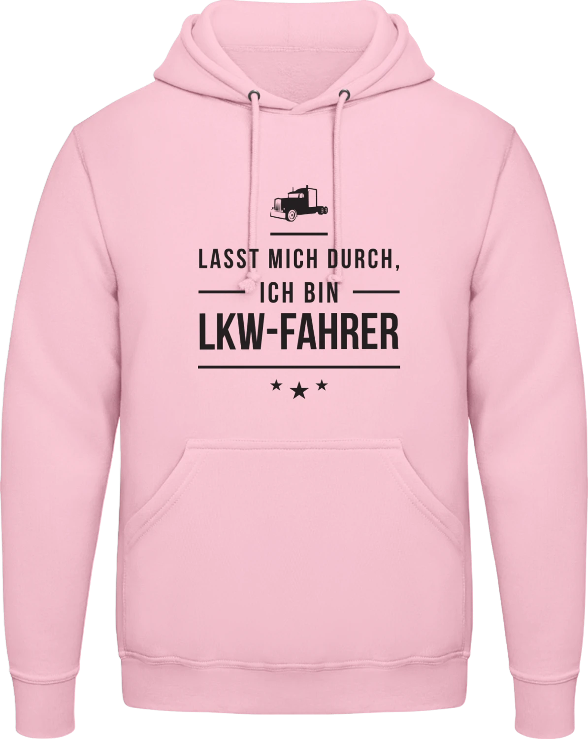 Lasst mich durch ich bin LKW Fahrer - Baby pink AWDis man hoodie - Front