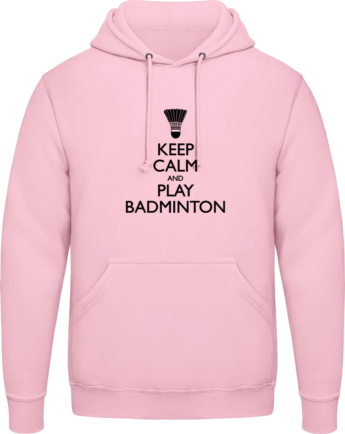 Play Badminton - Baby pink AWDis man hoodie - Front