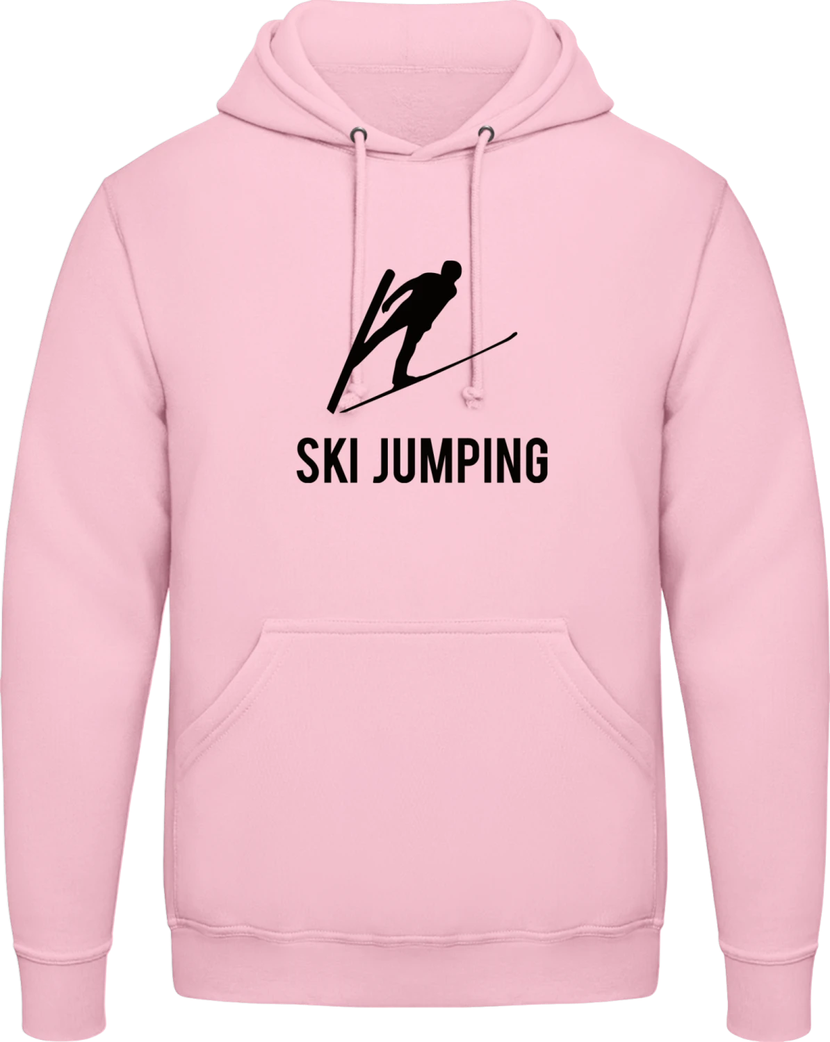 Skispringen Silhouette - Baby pink AWDis man hoodie - Front