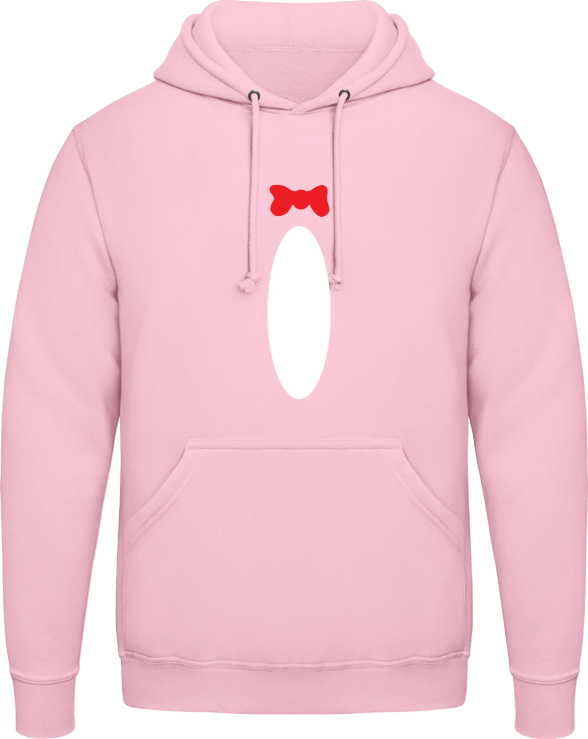 Penguin Costume - Baby pink AWDis man hoodie - Front