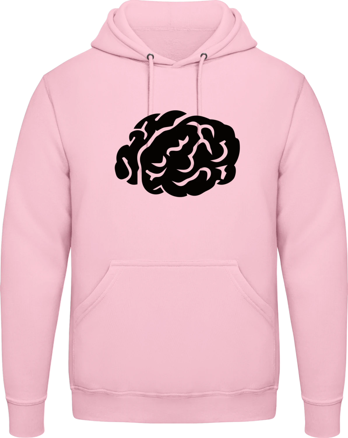 Brain - Baby pink AWDis man hoodie - Front