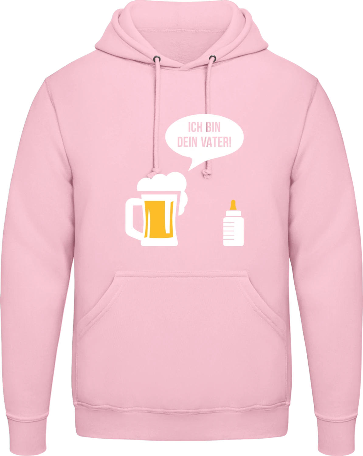 Bier - Ich bin dein Vater - Baby pink AWDis man hoodie - Front