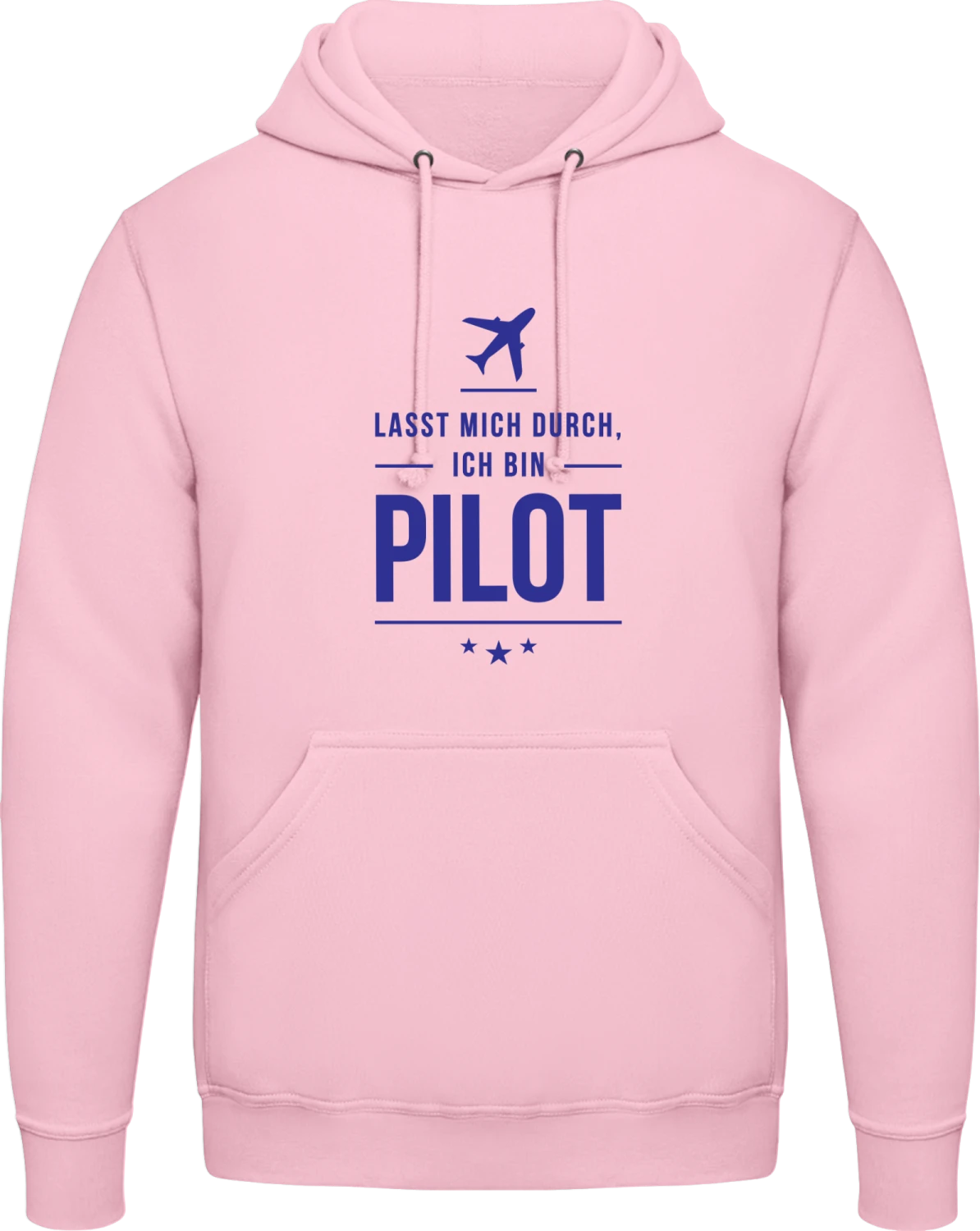 Lasst mich durch ich bin Pilot - Baby pink AWDis man hoodie - Front