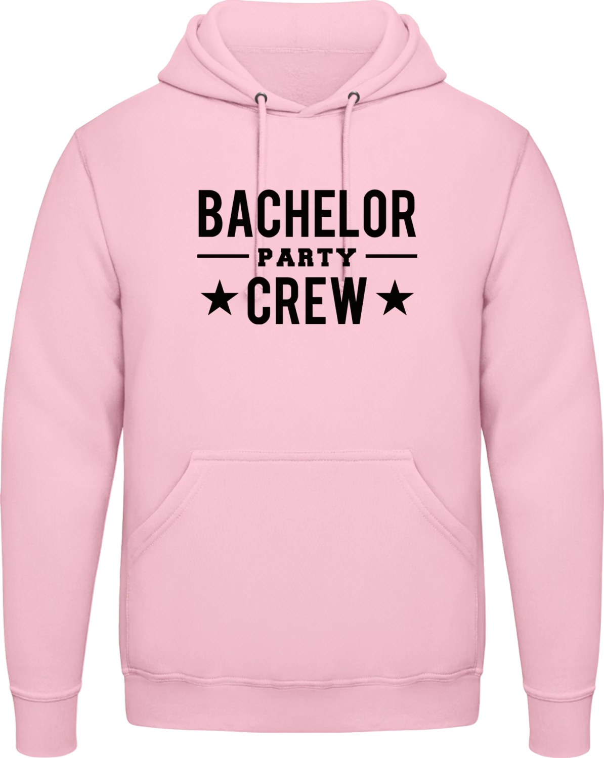 Bachelor Party Crew - Baby pink AWDis man hoodie - Front