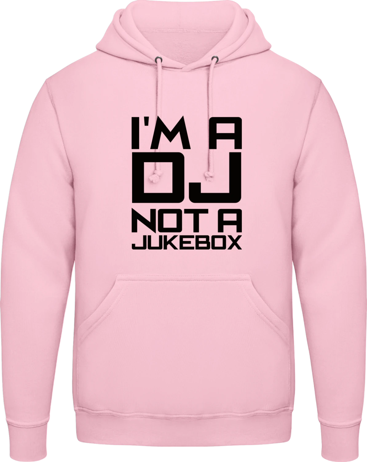 I'm a DJ not a Jukebox - Baby pink AWDis man hoodie - Front