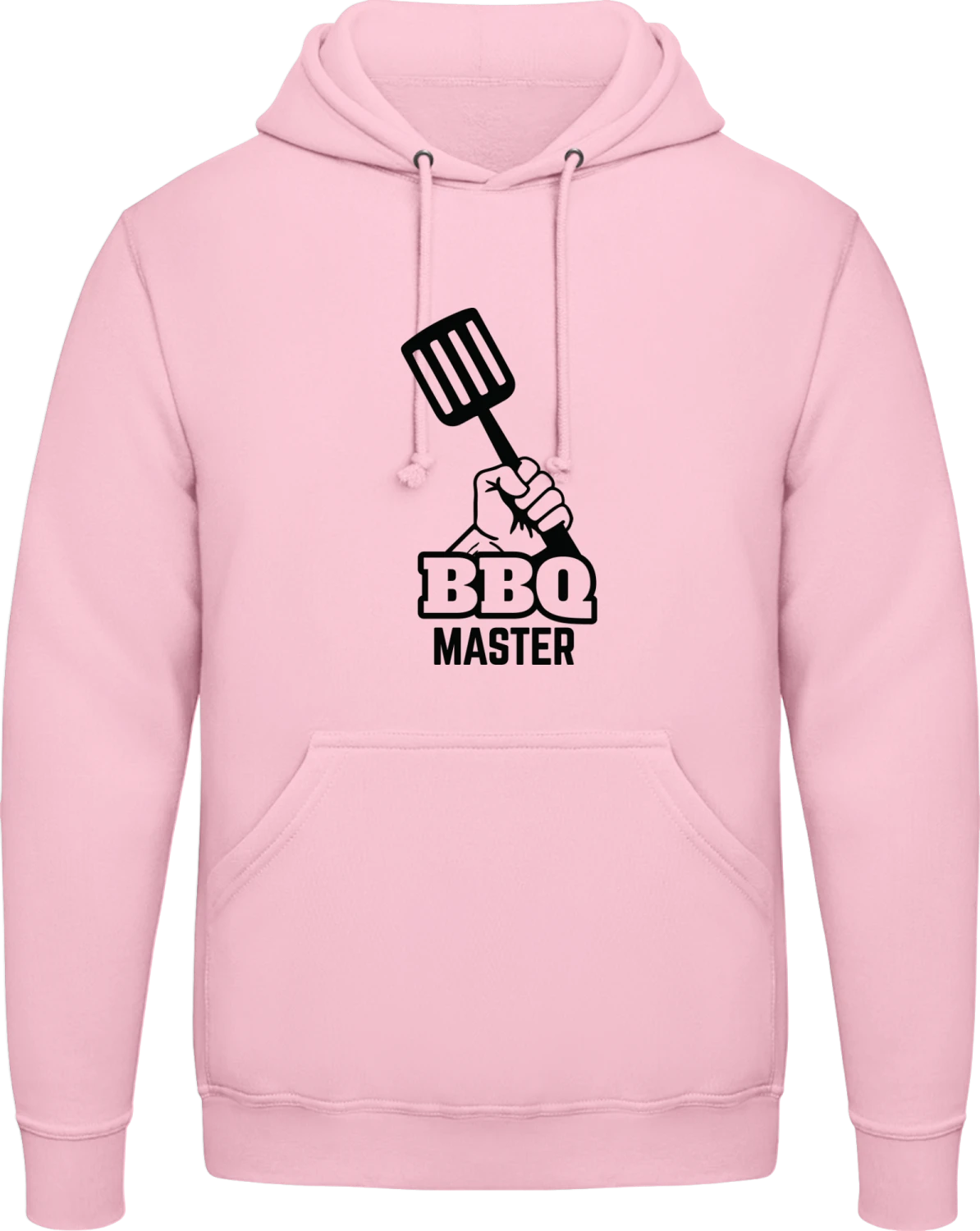 BBQ Master - Baby pink AWDis man hoodie - Front